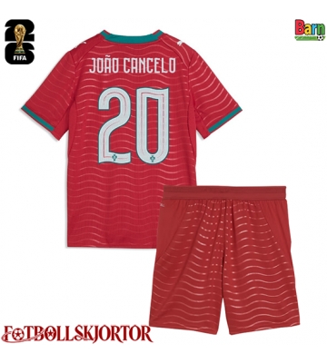 Portugal Joao Cancelo #20 Hemmakläder Barn VM 2026 Kortärmad (+ Korta byxor)